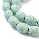 Brins de perles de pierre de lave naturelle G-F643-B02-3
