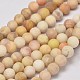 Round Natural Yellow Sunstone Beads Strands G-I176-08-10mm-1