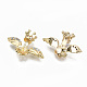 Brass Micro Pave Clear Cubic Zirconia Peg Bails Charms KK-S356-119G-NF-2