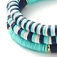 Handmade Polymer Clay Heishi Beads Stretch Bracelets Set BJEW-JB07335-8