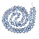 Chapelets de perles en verre transparent électrolytique EGLA-N002-29-F01-2