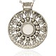 Antique Silver Alloy Cat Eye Necklace Big Pendants PALLOY-J205-02AS-2