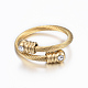 Trendy conjuntos de anillos y brazaletes de torque de 304 acero inoxidable SJEW-H073-13-5