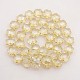 Hexagonale electroplate pleine arc plaqué perles de verre brins EGLA-P015-F01-1