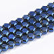 Chapelets de perles en verre électroplaqué EGLA-T018-03-C01-1