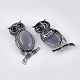 Natural Grey Agate Brooches/Pendants G-S353-05B-2