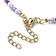 3Pcs 3 Style Dyed Natural Mixed Gemstone Chips & Shell Heart & Pearl Beaded Necklaces Set NJEW-JN04354-3