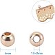 Pandahall Elite 120 pcs Round Environmental Brass Beads Rondelle Beads with Large Hole for DIY Jewelry Making KK-PH0034-42-2