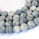 Chapelets de perle ronde en pierre de soie noire/pierre nette X-G-E334-8mm-25-1