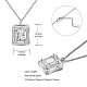 Shegrace rhodié 925 pendentif en argent sterling colliers pour femmes JN963A-5