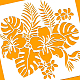 Stencil per disegnare fiori di ibisco benecreat DIY-WH0391-0132-3