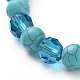 Perles synthétiques turquoise étirer bracelets BJEW-JB05003-01-2
