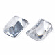 Cabujones de resina rectángulo transparente CRES-N031-006A-A01-4