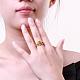 Brass Flower Finger Rings for Lady RJEW-BB04195-8G-5