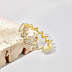 Женское кольцо на палец из стерлингового серебра с микропаве и прозрачным цирконием RJEW-F150-10B-G-2