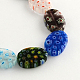 Oval Handmade Millefiori Glass Beads LK-R004-60-1