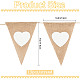 GORGECRAFT 13PCS Plain Burlap Bunting Banner 9.2FT(2.8M) Triangle Flags DIY Burlap Pennant Banner with Printed White Heart for Wedding Camping Party Valentine's Day Indoor Christmas Decoration AJEW-WH0312-32-2
