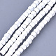 Vaporisez peints non-magnétiques synthétiques perles d'hématite brins G-T116-14-16-1