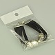 Tibetan Style Owl Multi-strand Bracelets for Halloween BJEW-JB00900-02-4