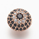 Perles de zircone cubique micro pave en Laiton KK-P156-01-NR-2