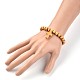 Bois croix bracelets en perles stretch X-BJEW-JB02219-3