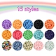 97.5G 15 Colors Handmade Polymer Clay Beads Set CLAY-YW0001-51-2