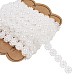 ABSプラスチックイミテーションパールガーランド連  ドアカーテンに最適  結婚式の装飾のDIY材料  花  ホワイト  10mm  5mm /セット AJEW-TA0016-08-3