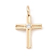 Подвески из латуни с прозрачным фианитом KK-Q096-07B-G-1