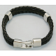 Bracelets à cordon en cuir à rangs multiples X-BJEW-H220-4-1