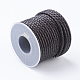 丸編みコード  ブレスレット作りのための革紐  コーヒー  3mm  約10.93ヤード（10m）/ロール WL-G002-01B-2