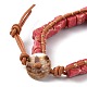 Bracelets de perles de jaspe de jaspe de sédiments de mer / régalite naturelles BJEW-H536-08B-2