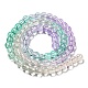 Brins de perles de quartz synthétiques teints et chauffés G-P502-01A-03-3