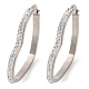 Серьги-кольца в форме сердца из нержавеющей стали 304 EJEW-S242-01P-D-2