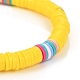 Handmade Polymer Clay Heishi Beads Stretch Bracelets BJEW-JB05304-02-3