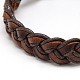 Trendy Unisex Casual Style Braided Waxed Cord and Leather Bracelets BJEW-L297-10-2