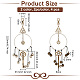 2 Uds. 2 decoraciones colgantes de campanas de bruja de hierro de color KEYC-AB00024-2