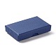 ペーパー スポンジ マット ネックレス ボックス  長方形  ダークブルー  8x5x1.7cm  内径：7.2x4.3x1のCM OBOX-G018-02E-2