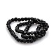 Faceted Flat Round Black Glass Beads Strands EGLA-A033-4mm-02-2