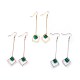 (vente d'usine de fêtes de bijoux) 304 boucles d'oreilles pendantes en acier inoxydable EJEW-I223-04-1