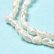 Hebras de perlas keshi de perlas barrocas naturales PEAR-E016-142-4