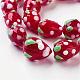 Perles vernissées de fraise 3D ;qnuelles LAMP-R109A-15-2