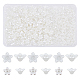 SUPERFINDINGS 600Pcs 2 Size Plastic Flower Bead Caps 5-Petal Flower Bead End Caps Creamy White Blossom Beads Charm Caps for Bracelet Necklace Earrings Jewelry Making Supplies OACR-FH0001-032-1