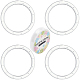 GORGECRAFT 4 Pack Wind Chime Supplies Top Ring Transparent Top Circles of Wind Chime Wind Chime Making Supplies Acrylic O Ring with 1 Roll Elastic Thread for Outdoor Home Garden Patio DIY-GF0005-29-1