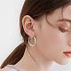 Boucles d'oreilles pendantes vortex en argent sterling plaqué rhodium pour femme JE1079A-7