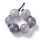 Chapelets de perle en quartz nuageux naturel G-L505-02-2