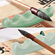 Ph pandahall 2pcs soporte de cepillo de caligrafía porcelana cepillo chino cepillo forma de onda para principiantes y práctica de caligrafía china (5.5x1.4x1