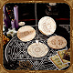 Ahademaker 4 pièces 4 style soleil et motif de chat planche de pendule en bois DIY-GA0005-04A-4