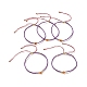 Bracelets réglables en perles tressées d'aventurine jaune naturelle BJEW-F391-A17-2