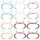 Nbeads 12 pcs 6 couleurs bracelets en fil de nylon tressé à moitié finis AJEW-NB0003-62-1