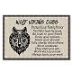 CREATCABIN Wolf Sign Metal Tin Plate Vintage Wolf Vikings Code Signs Protect Honor Loyal Plaque Animals Retro Wall Decorations for Family Home Restroom Bathroom Bar Door Decor AJEW-WH0157-266-1